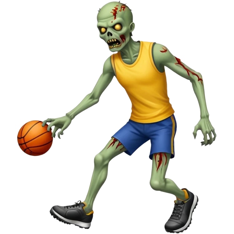 sportmen zombie full body and sport item emoji