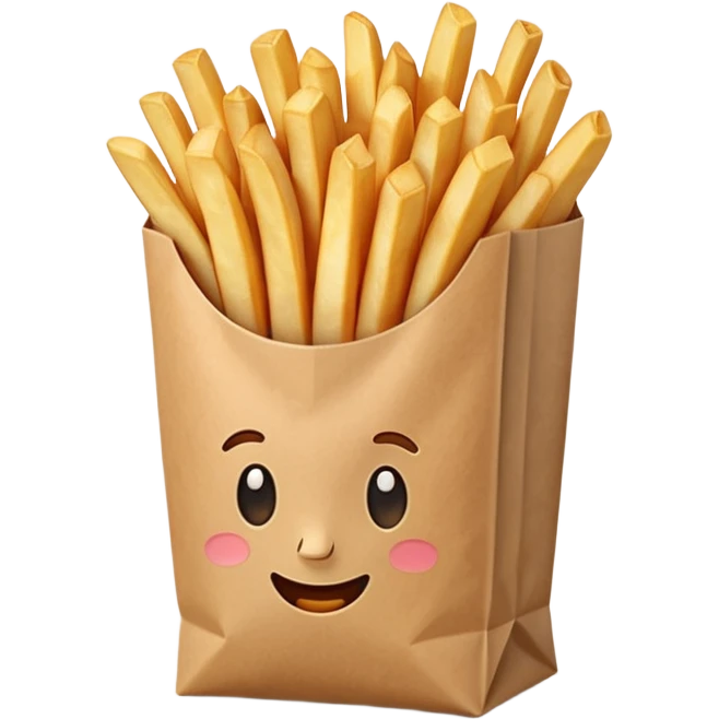 French fries in bag emoji