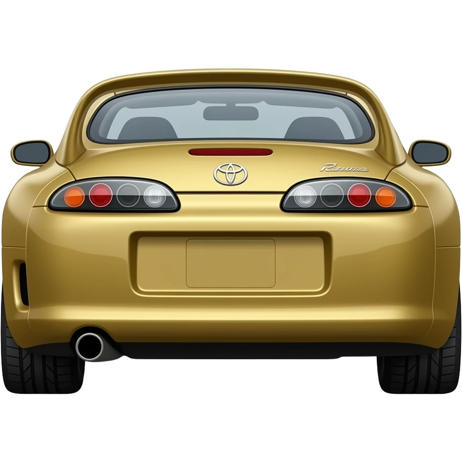1994 Toyota Supra RS gold back view emoji