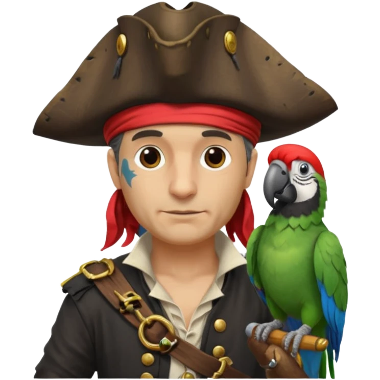 pirate and parrot emoji