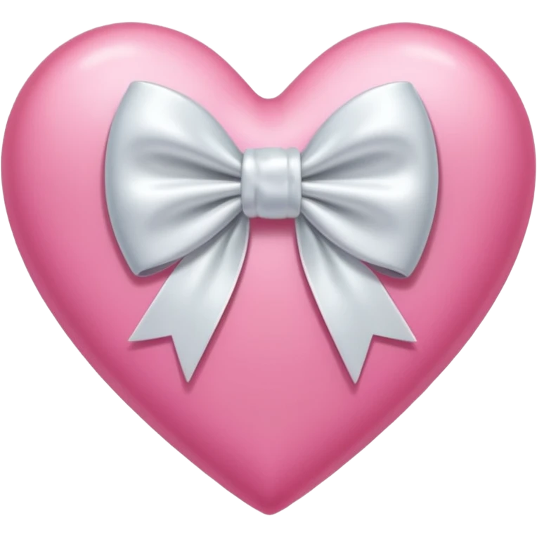 Pink heart with white bow  emoji