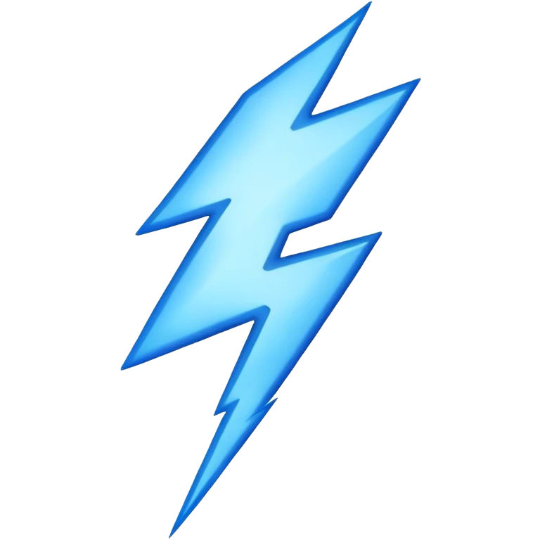 Blue lightning bolt emoji