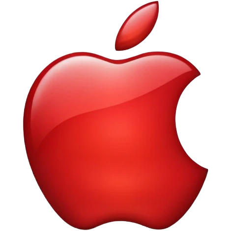 apple logo with no bite taken out of it emoji