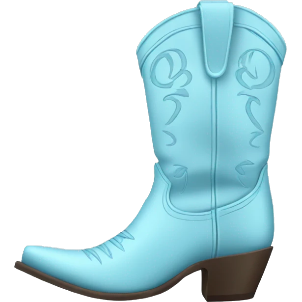 Light blue cowgirl boots emoji
