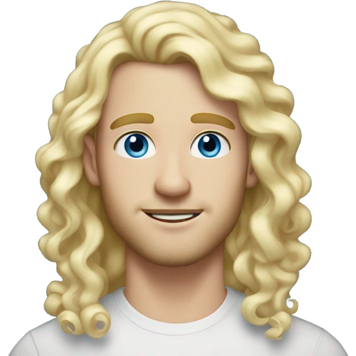 light curl blonde 30yo man blue eyed pale skin emoji