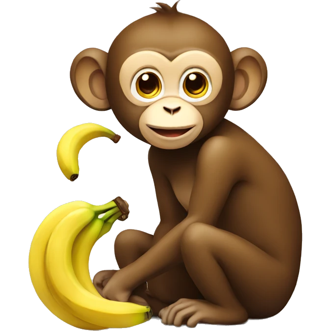 Monkey with banana emoji