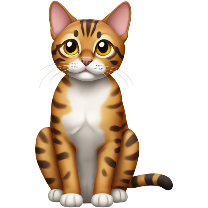 bengal cat sitting  emoji