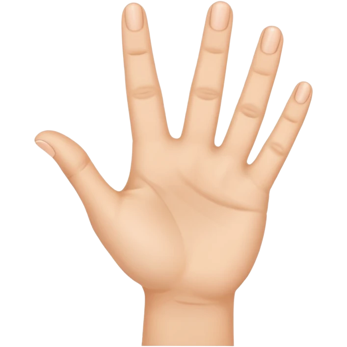 Hand with all fingers up except the ring finger emoji
