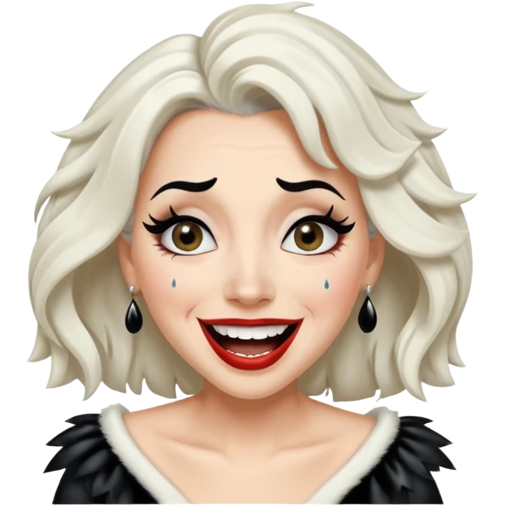 cruella de vil crying of laughter emoji