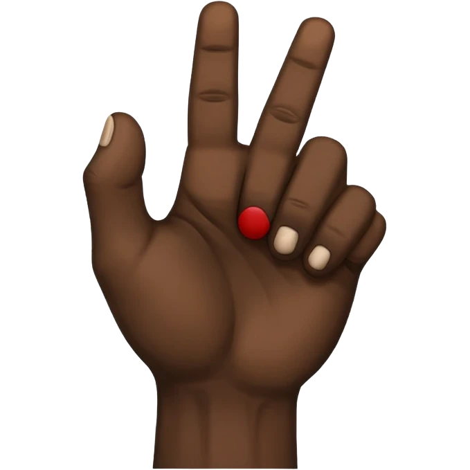 a black fist, with the middle finger sticking up emoji