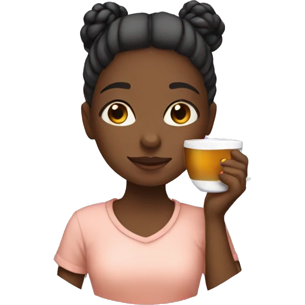 girl with tea emoji