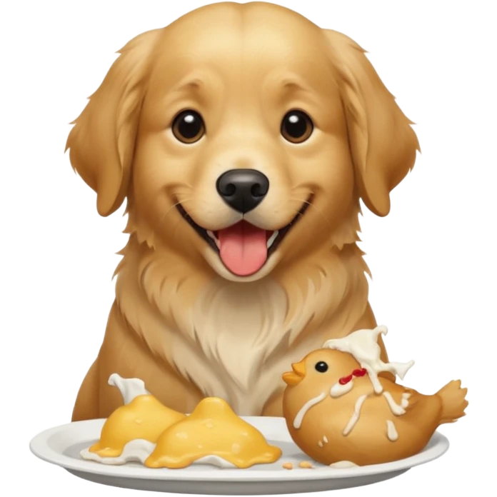 dog eating chic fil a emoji