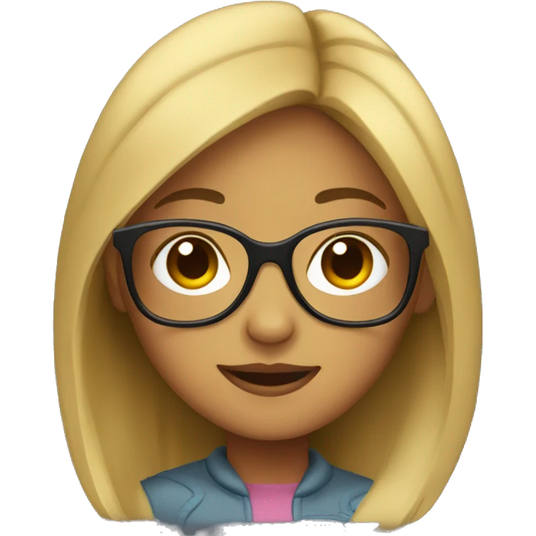 Girl with glasses  emoji