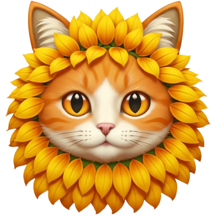Sunflower orange cat emoji