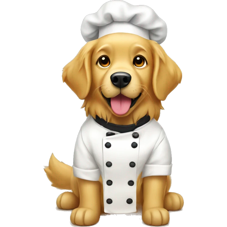 golden retriever as a chef emoji