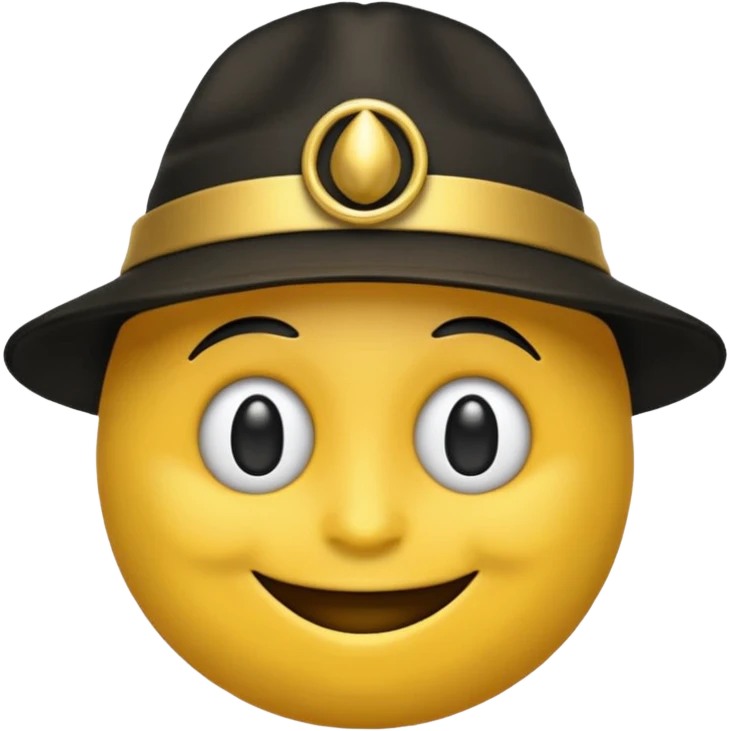 Hotep hat on smiling yellow emoji emoji