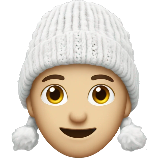white winter beanie no person emoji