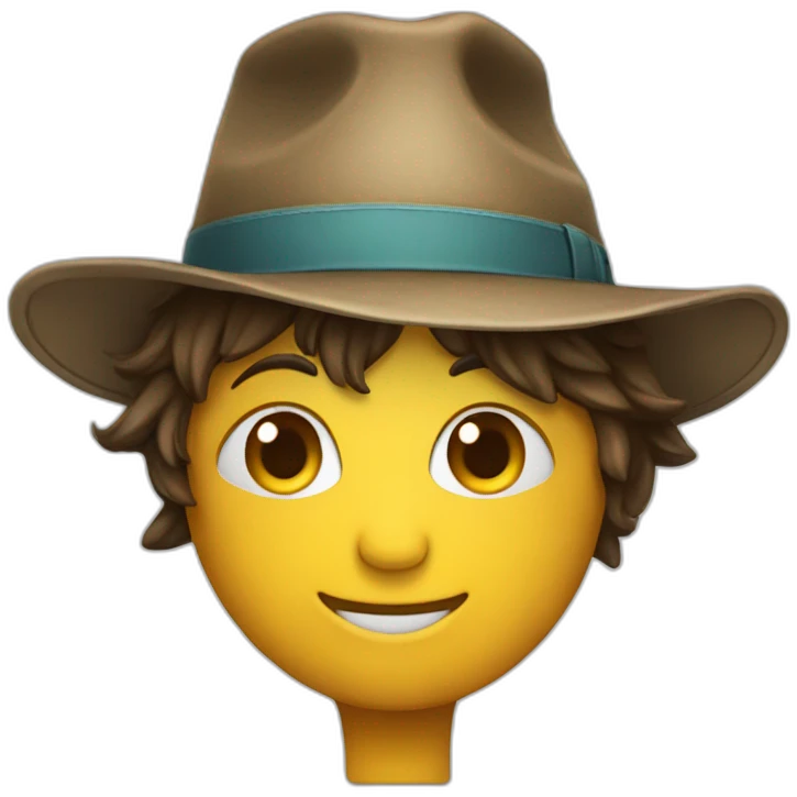 chat dans un chapeau emoji
