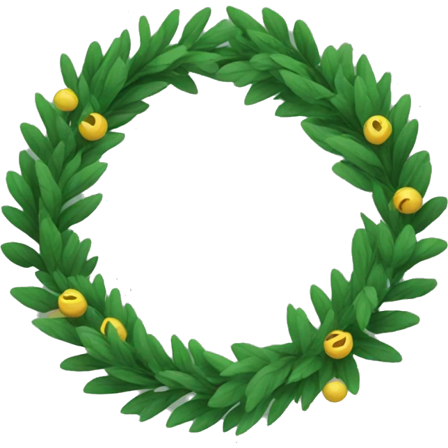 Wreath with leaves emoji