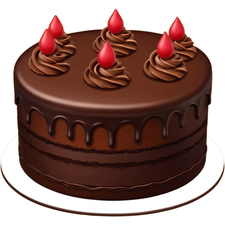 realistic chocolate cake  emoji