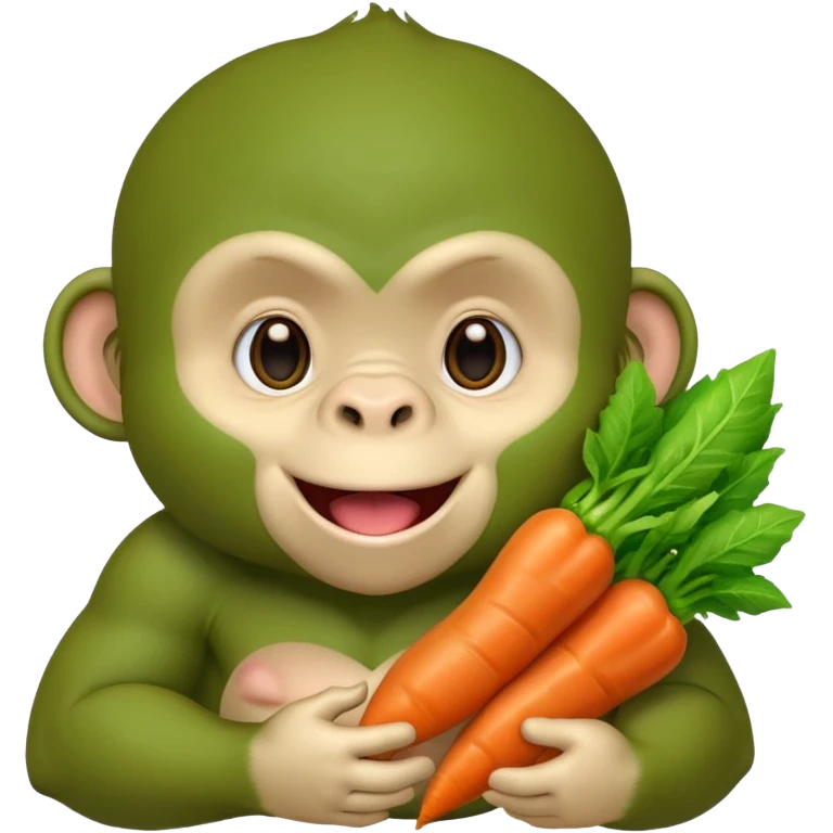 A green gorilla that loves vegetables and is part of a kindergarten named banban's kindergarten emoji