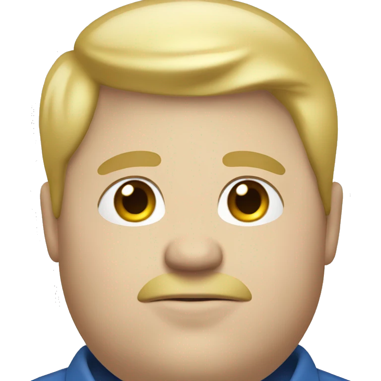 fat blonde guy with blue eyes emoji