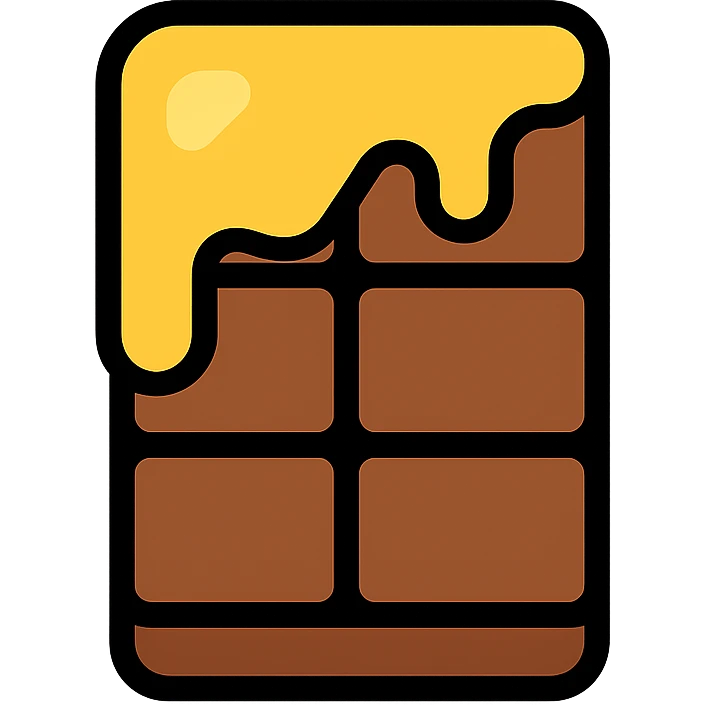 chocolate bar with honey on top emoji