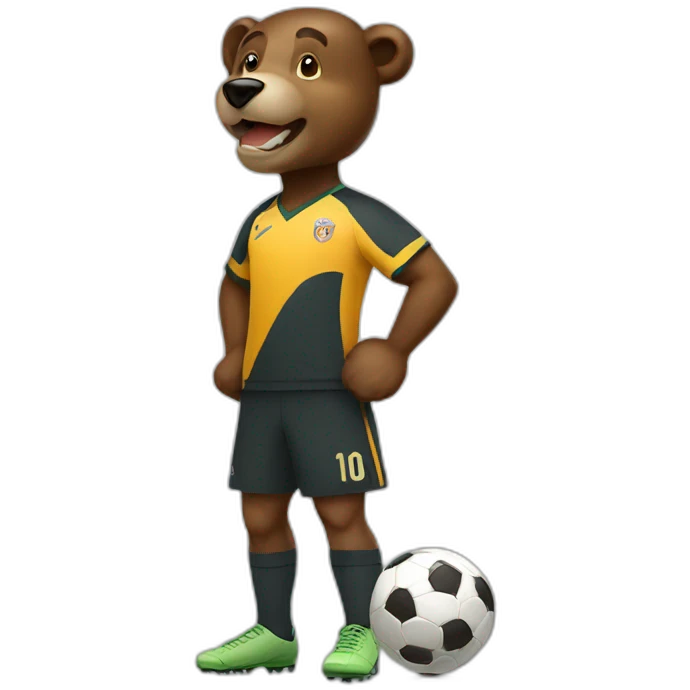 animal big bear soccer player emoji