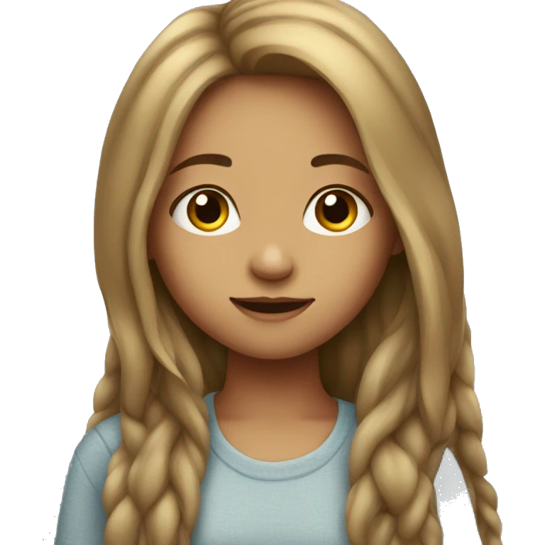 Girl with long hair emoji