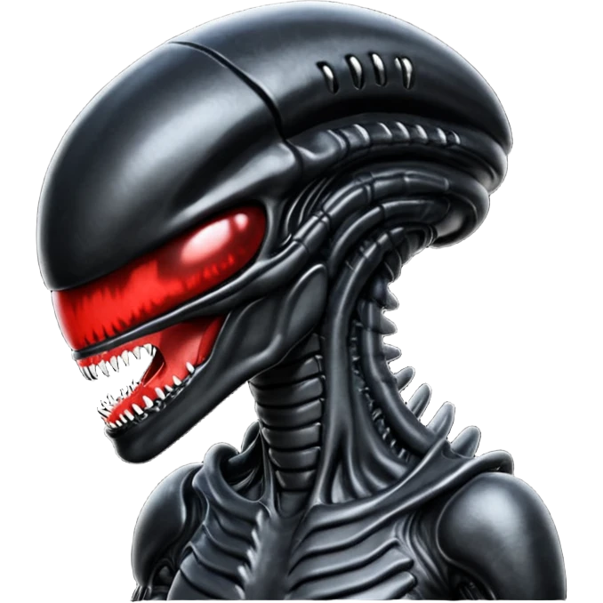 black xenomorph from movie alien emoji