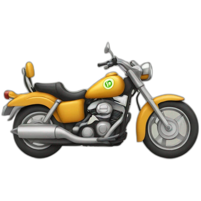 un egume sur une moto emoji