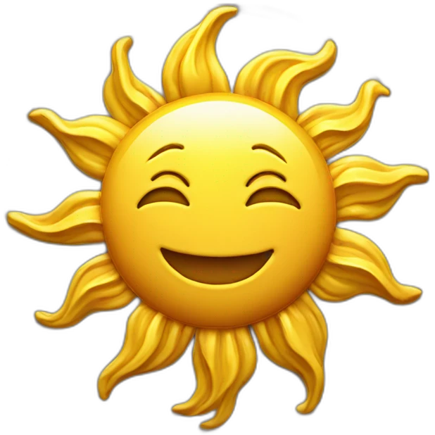 Sun on the platinum coin emoji