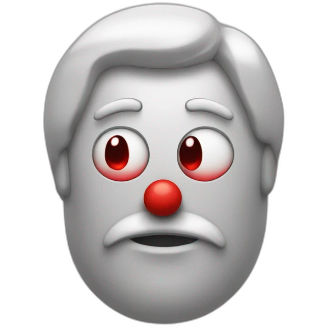 project manager clow with red nose emoji