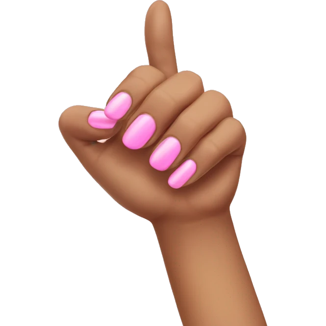 Thumbs up pink nails emoji