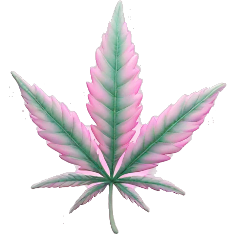 Pastel pink marijuana leaf emoji