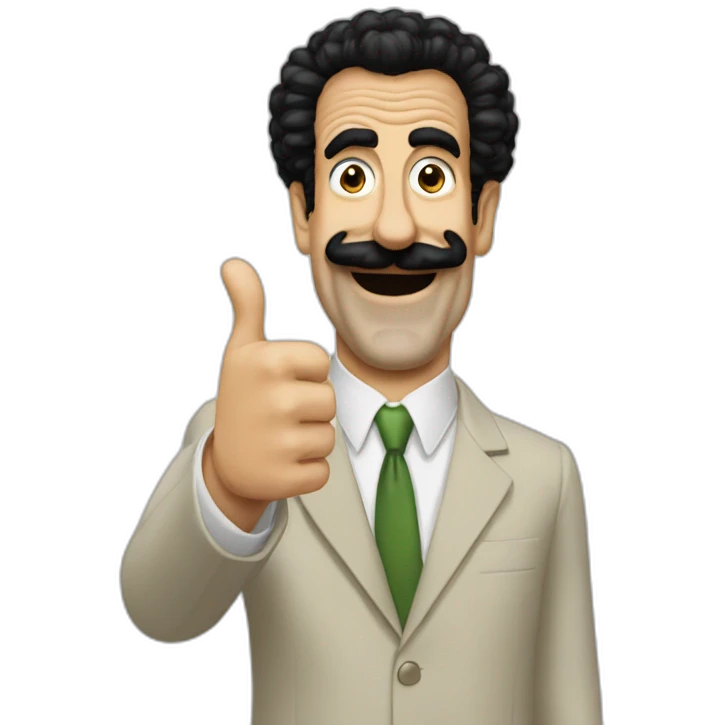 Borat two thumbs up emoji