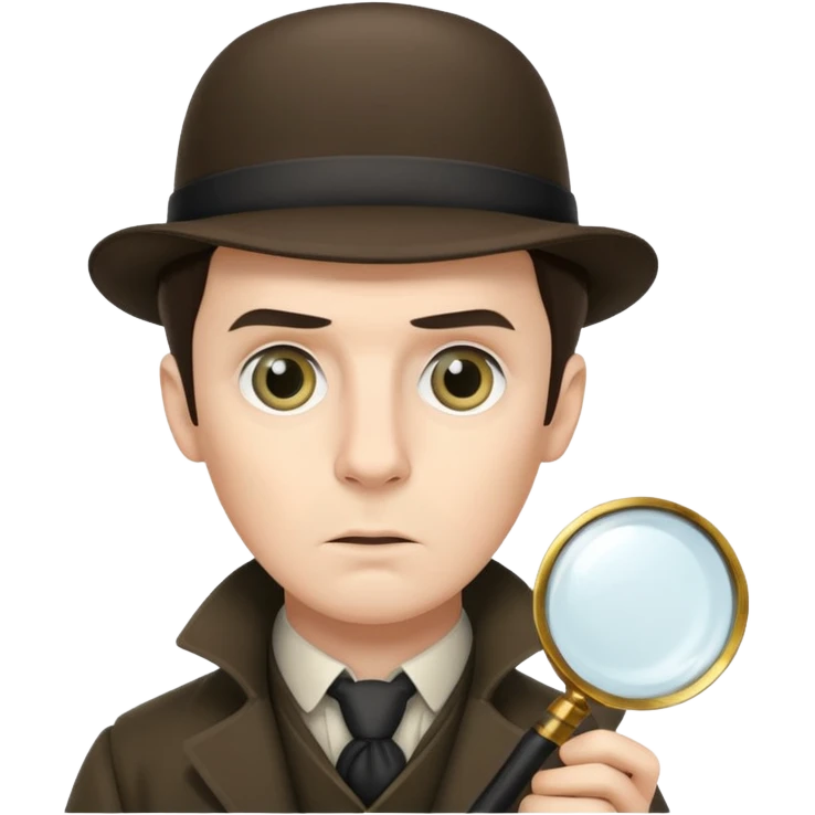 sherlock holmes holding magnifying glass emoji
