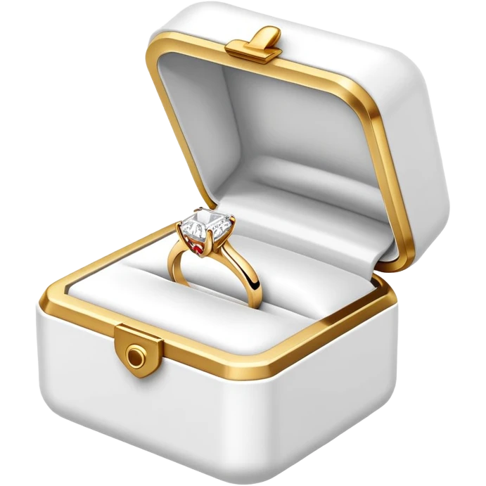 White Engagement ring box  emoji