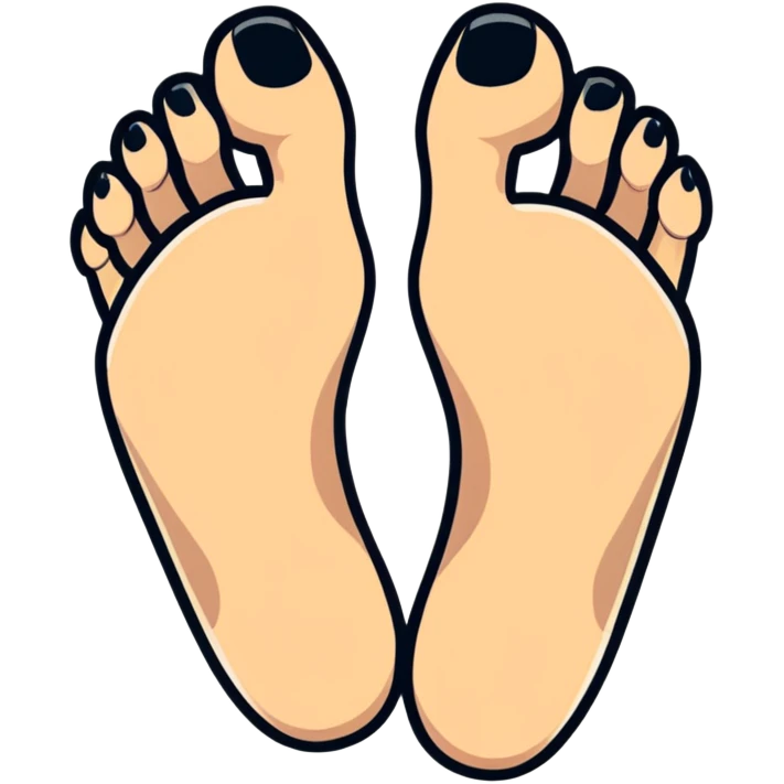 female foot sole with toes spread wide apart emoji