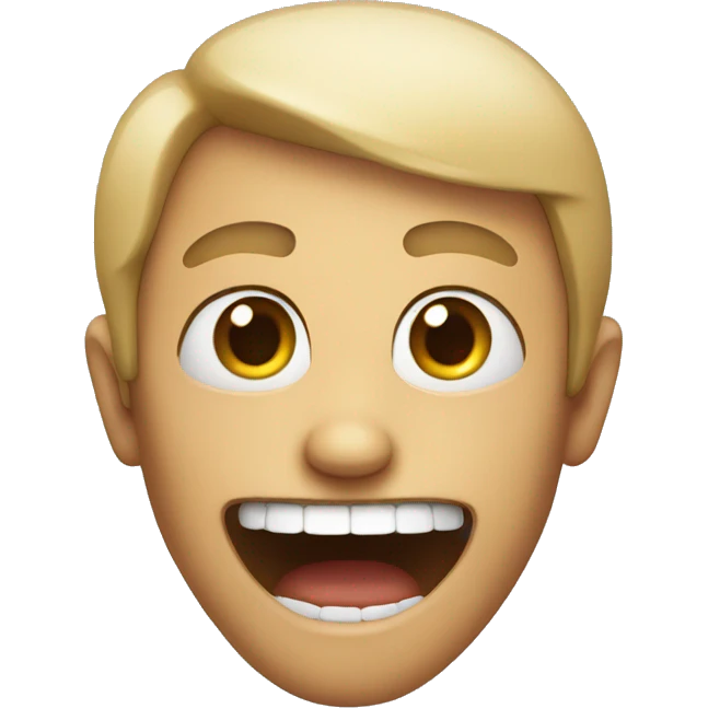 Creepy smile emoji