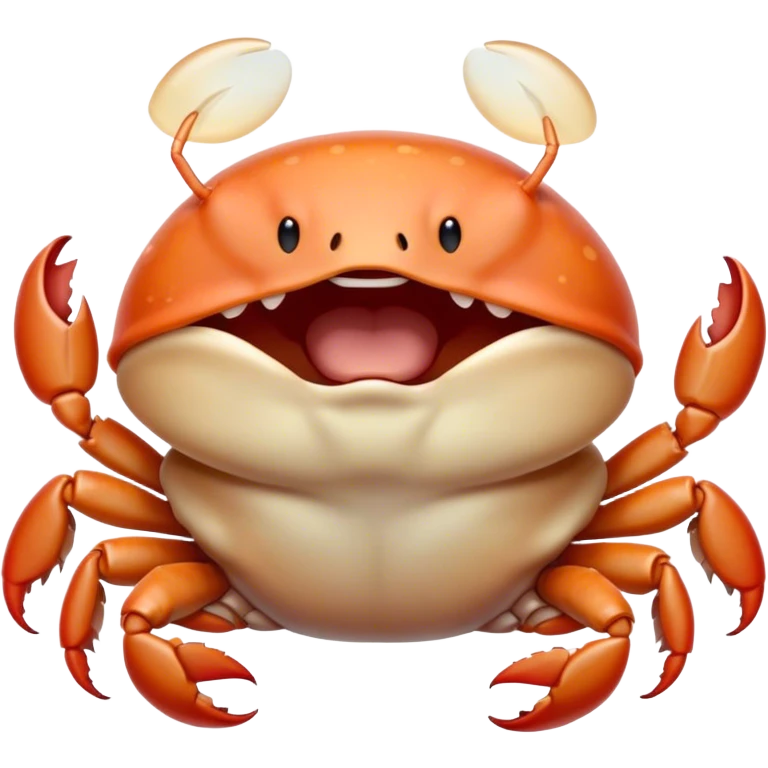 Cinematic Cute Yawning Baby Crab Portrait Emoji, Head tilted slightly with a dramatic, wide-open yawn, showcasing a petite, delicately armored body with gently drooping antennae and sleepy, half-closed eyes, Simplified yet irresistibly adorable features, highly detailed, glowing with a soft, cozy coastal glow, high shine, relaxed yet expressive, stylized with a dash of whimsical seaside charm, soft glowing outline, capturing the essence of a drowsy yet affectionate baby crab that appears ready to scuttle off for a nap! emoji