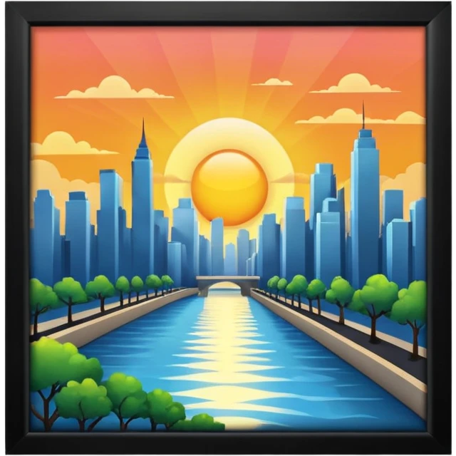 Sunrise in the city emoji