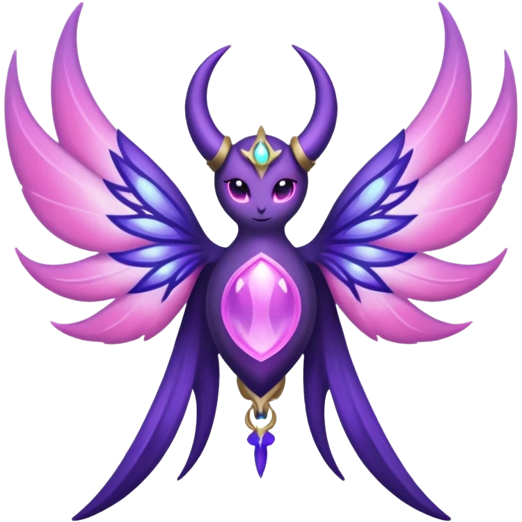 Pokemon legendary purple and pink lunala emoji