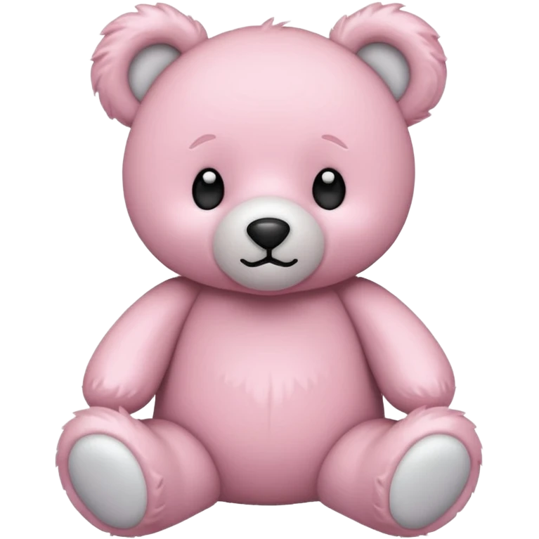 teddy bear, pastel pink emoji