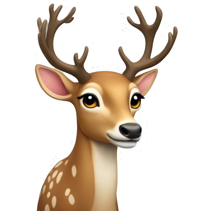 elegant deer emoji