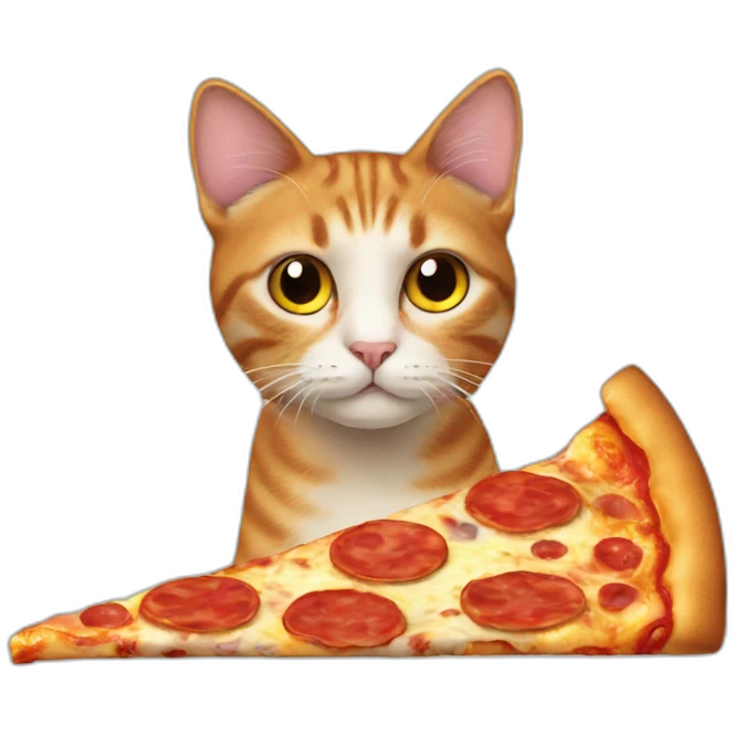Cat whit pizza emoji