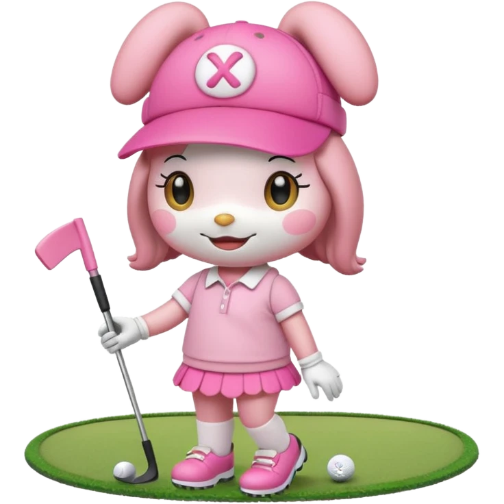 my melody golfing emoji