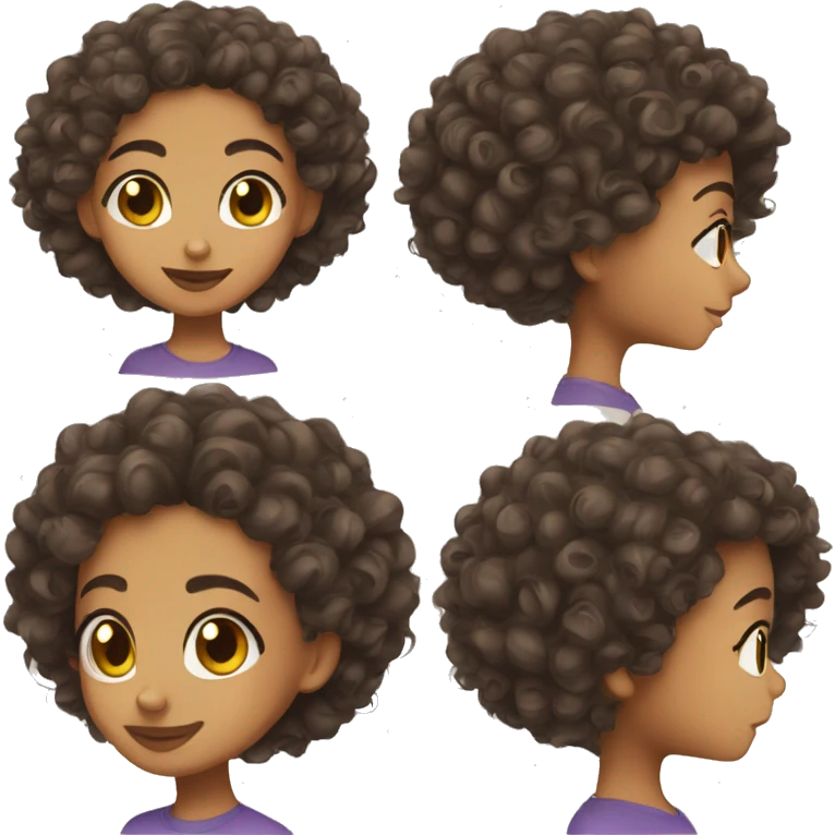 lightskin curly hair  emoji