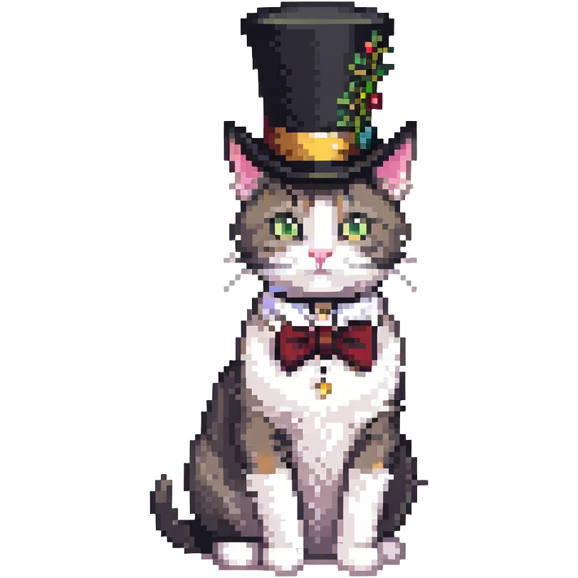 cat with a tophat emoji