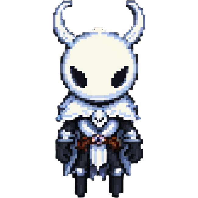 Hollow Knight character in pixel art style emoji